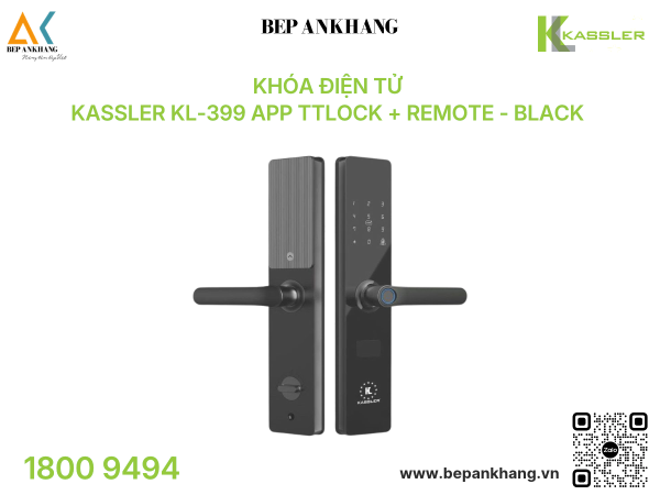 Khóa điện tử Kassler KL-399 App TTlock + Remote - Black 